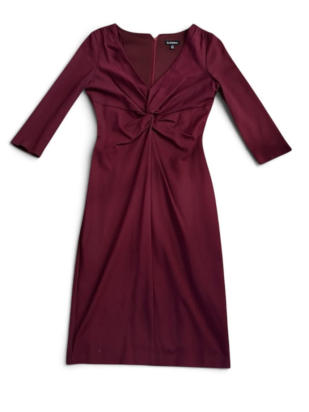 Le Chateau Fitted 3/4 Sleeve Knotted Dress